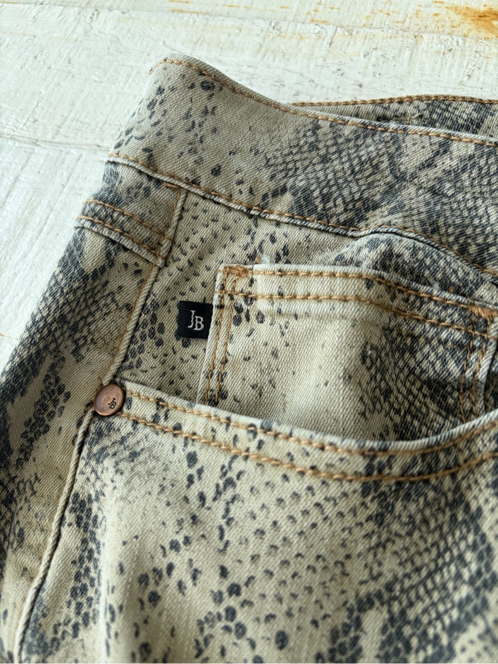 Judy Blue size 16W Skinny Fit Snakeskin Print Jeans Stretch High Waisted Python - Picture 5 of 14
